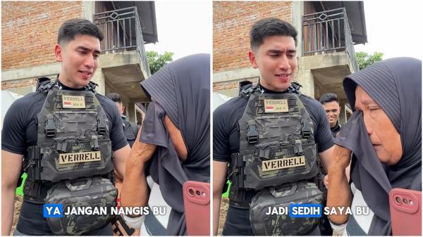 Tangis Verrell Bramasta Pecah usai Beri Motor Gratis untuk Korban Banjir Sumbar