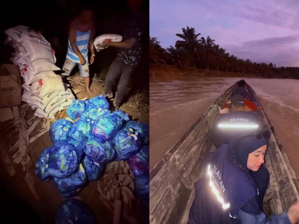 Praz Teguh menuju Aras Napal yang terisolir. (Foto: Instagram)