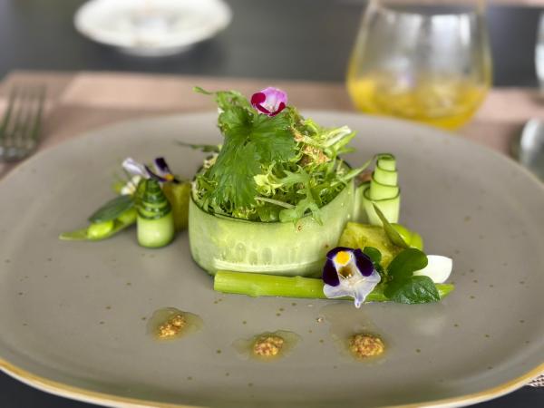 Salah satu menu di Sanggraloka Ubud, Bali. (Foto: Muhammad Sukardi)