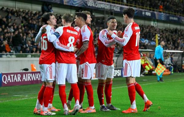 Arsenal menang 3-0 atas tuan rumah Club Brugge di Stadion Jan Breydel pada matchday keenam Liga Champions 2025-2026, Kamis (11/12/2025) dini hari WIB. (Foto: UEFA)