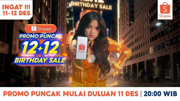 Puncak 12.12 Birthday Sale Shopee Puncak 12.12 Birthday Sale Shopee. (Foto: dok ist)