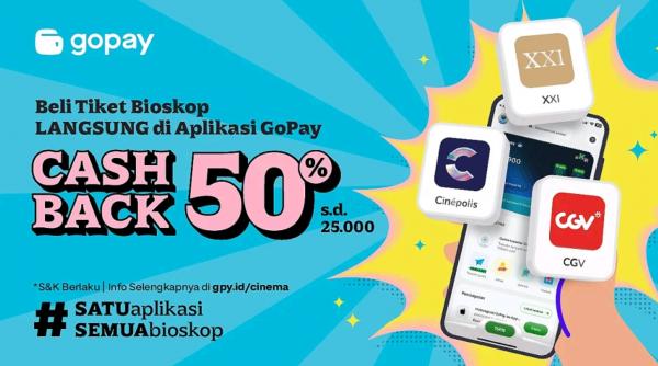 Beli tiket bioskop di aplikasi GoPay. (Foto: dok GoPay)