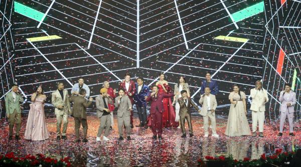 Keseruan Natal MNC Group yang menghadirkann lagu pujian dan drama bertema Natal. (Foto: Aziz Indra)