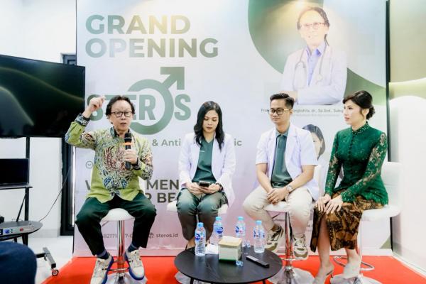 Diskusi kesehatan dengan pembahasan pentingnya menjaga keseimbangan hormon testosteron pada pria dewasa di Klinik Pratama Steros, Jakarta Selatan. (Foto: Istimewa)