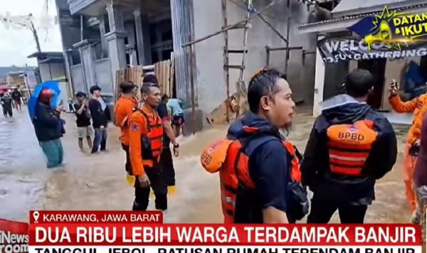 2.000 KK di Karawang Terdampak Banjir Imbas Tanggul Kalimalang Jebol 5 Meter