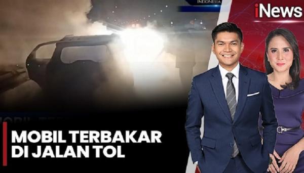 Detik-Detik Mobil Terbakar Hangus di Tol Ngawi, Penumpang Berhasil Kabur