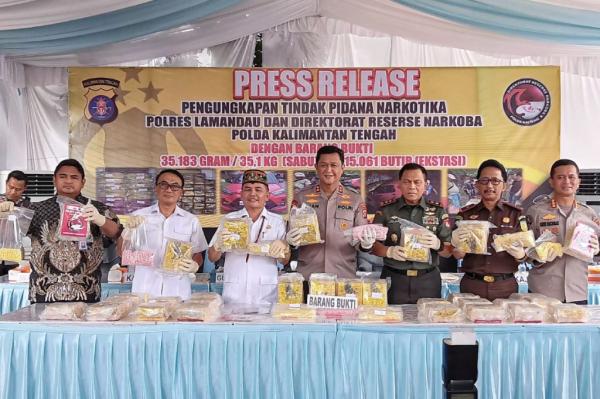 Polisi Gagalkan Penyelundupan Sabu 35,1 Kg di Jalan Trans Kalimantan, 2 Kurir Ditangkap