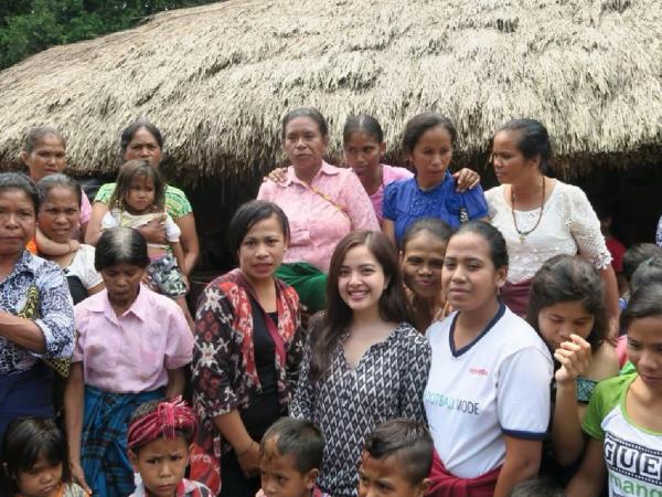 Tasya Kamila ke masyarakat Ini salah satu momen aksi nyata Tasya Kamila mengabdi untuk negeri sebagai penerima beasiswa LPDP. (Foto: Instagram)