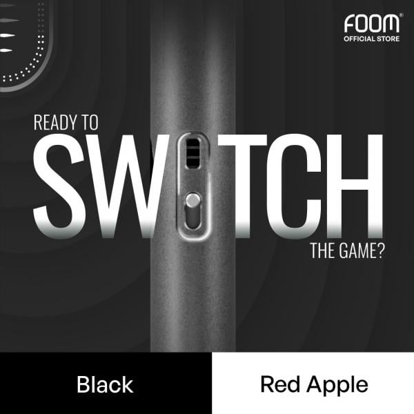FOOM X Switch Black + Red Apple FOOM X Switch Black + Red Apple. (Foto: dok FOOM)