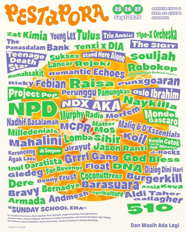 Line-upo fase pertama Pestapora 2026. (Foto: Istimewa)