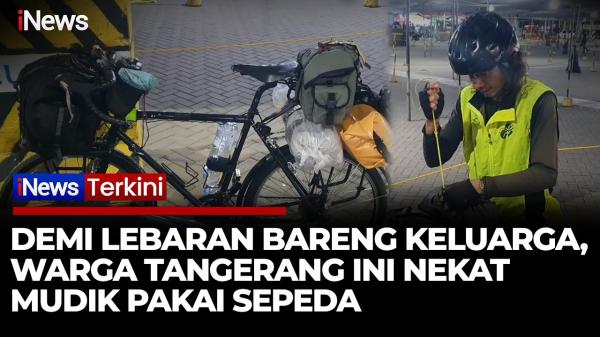 Viral Warga Tangsel Nekat Mudik Naik Sepeda ke Palembang!