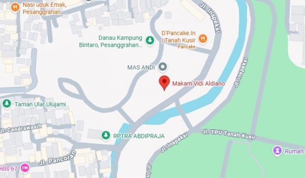 Makam Vidi Aldiano Muncul di Aplikasi Google Maps, Jadi Titik Destinasi