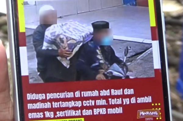 Beredar Foto Diduga Pencuri Emas 1 Kg dalam Rumah 3 Lantai di Pinrang, Ini Kata Polisi