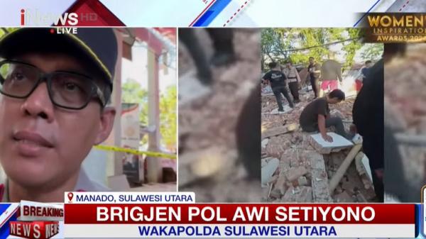 Korban Tewas Gempa Besar di Bitung Dievakuasi dari Reruntuhan Gedung KONI Manado
