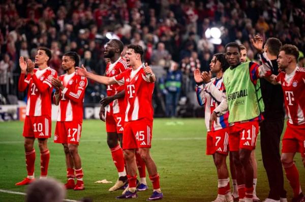 Bayern Munchen melaju ke semifinal Liga Champions 2025-2026 usai menang 4-3 atas Real Madrid pada leg kedua perempat final di Allianz Arena, Kamis (16/4/2026) dini hari WIB. (Foto: UEFA)
