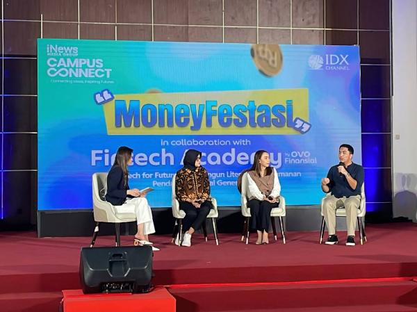 Sesi MoneyFestasi iNews Media Group Campus Connect. (Foto: Niko Prayoga)