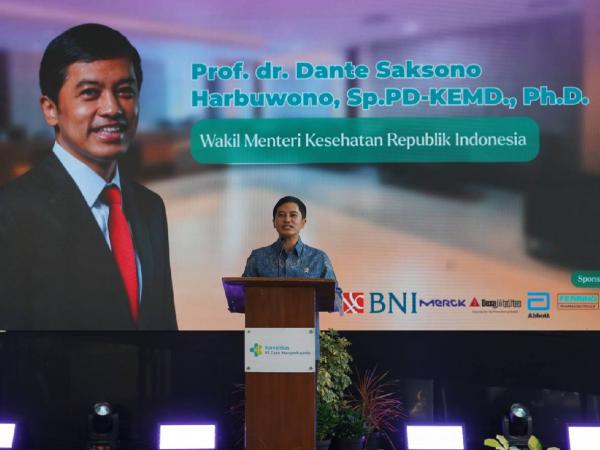 Wakil Menteri Kesehatan (Wamenkes) Dante Saksono Harbuwono di acara re-launching Klinik Yasmin RSCM Jakarta. (Foto: Istimewa)