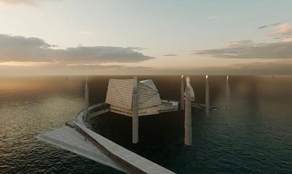Penampakan Masjid Apung Ancol. (Foto: Ancol)