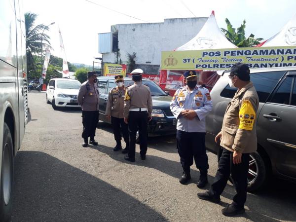 Penyekatan di Banyumas Mulai, Ada Kendaraan Putar Balik dan Tes Antigen Acak