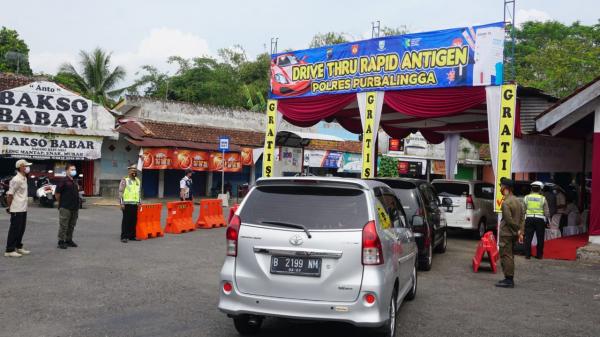 Tak Perlu Turun Mobil, Tes Rapid Antigen di Perbatasan Purbalingga Gratis