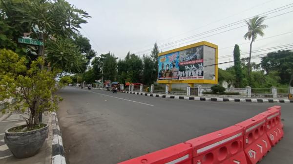 Patroli PPKM, Jalan Protokol Indramayu Sepi