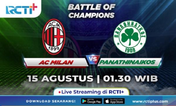 Link Live Streaming AC Milan Vs Panathinaikos Minggu Dini Hari