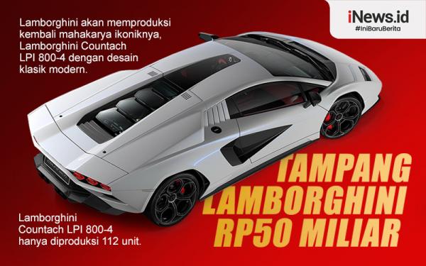 Gahar, Lamborghini Countach Bakal Dibandrol Rp50 Miliar