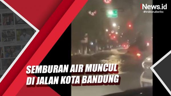 Video Amatir Semburan Air Muncul di Jalanan Kota Bandung