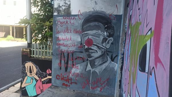 Viral, Mural Diduga Mirip Presiden Jokowi di Pangkalpinang Diberi Tanduk