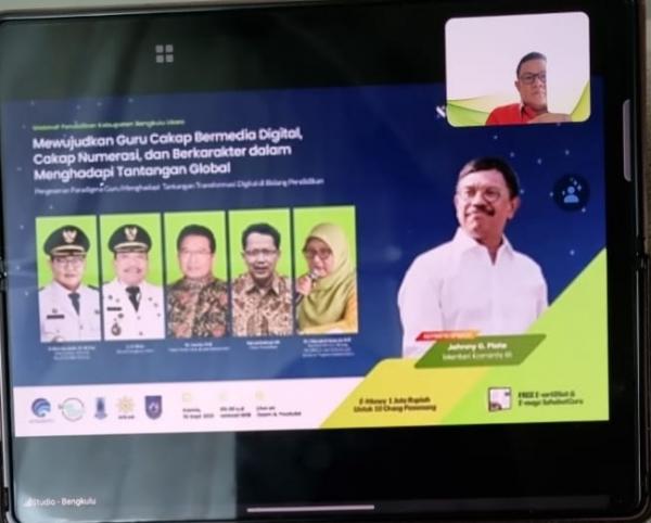 Bupati Bangka Selatan Dipercaya Buka Webinar Guru di Bengkulu Utara