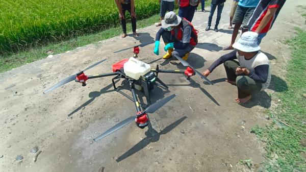 Pemupukan Menggunakan Drone Sebagai Upaya Meningkatkan Produksi Padi