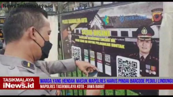 Video Seleksi Warga Belum Divaksin, Polres Tasikmalaya Kota Terapkan Pindai Barcode PeduliLindungi