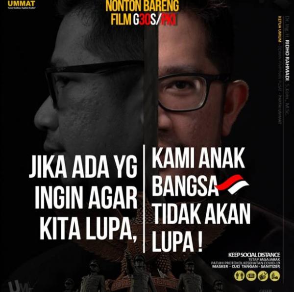 Partai Ummat Instruksikan Kader Nobar Film Pengkhianatan G30S/PKI