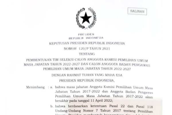 11 Orang Masuk Tim Seleksi Calon KPU dan Bawaslu Periode 2022-2027