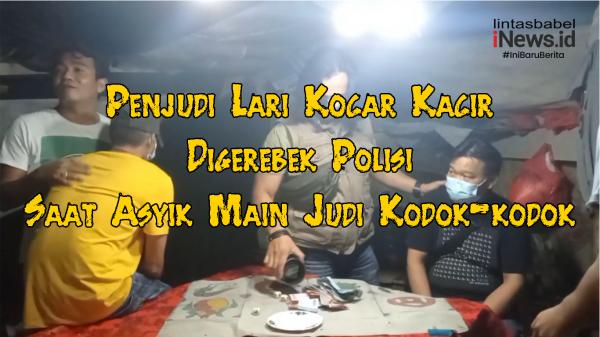 Video Penjudi Lari Kocar Kacir Saat Digerebek Polisi