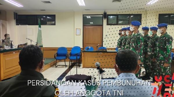 6 Oknum Anggota Polisi Militer TNI AL Terdakwa Kasus Pembunuhan Dituntut 10 Tahun Penjara