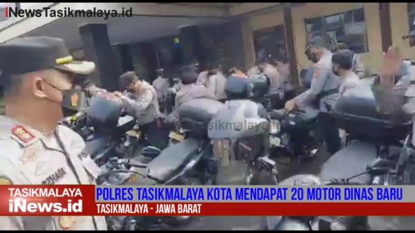 Video Polres Tasikmalaya Kota Dapat 20 Motor Dinas Baru, untuk Memudahkan Patroli ke Daerah Pelosok
