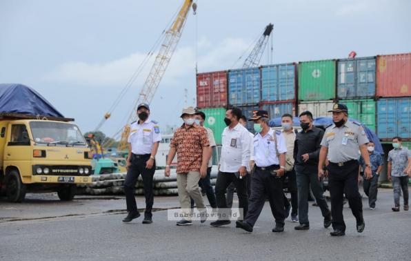 Eksportir Sulit Dapat Kapal, Gubernur Sidak Pelabuhan Tanjungpandan