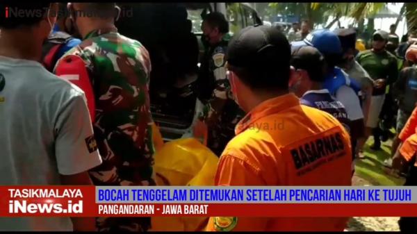 Video Jasad Bocah Tenggelam di Pantai Karapyak Pangandaran Ditemukan, Kondisinya Mengkhawatirkan