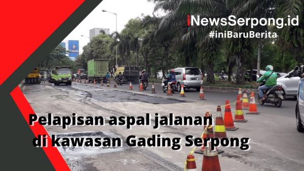 Pelapisan Aspal Jalan di Kawasan Gading Serpong