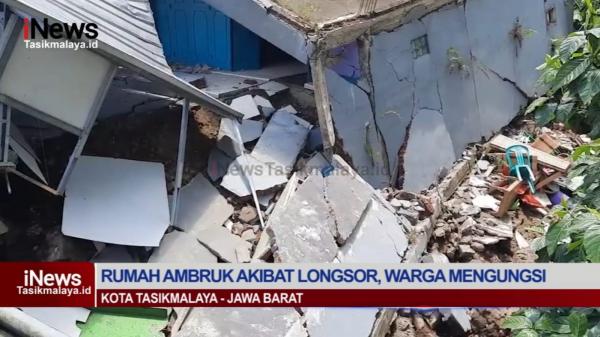 Video Ruko di Tasikmalaya Ambruk Tergerus Aliran Sungai