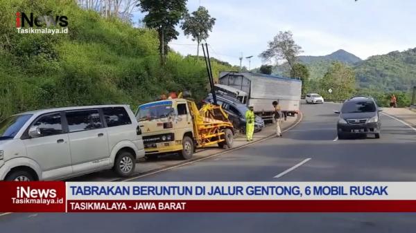 Video Tabrakan Beruntun di Jalan Gentong, 6 Mobil Rusak