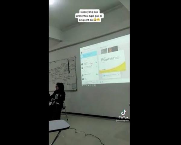 Mahasiswi Cantik Lupa Hapus Chat Pacarnya saat Presentasi, Isinya Bikin Kaget