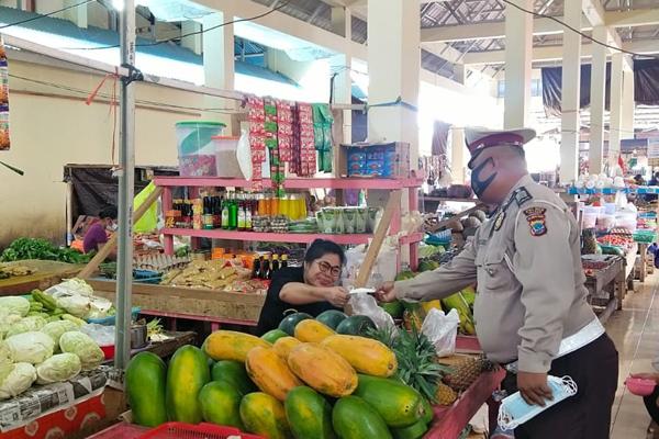 Polres Talaud Sosialisasi Prokes dan Bagikan Masker Gratis