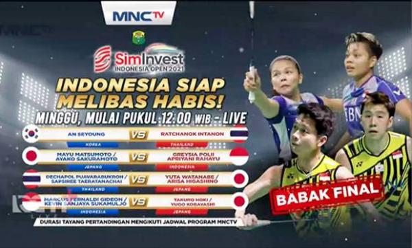 Link Streaming Bulu Tangkis Final Indonesia Open 2021