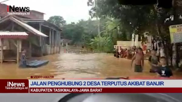 Video Banjir Rendam Ratusan Rumah di Sukaresik Tasikmalaya