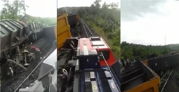 Dua Kereta Api Batubara Tabrakan di Muara Enim