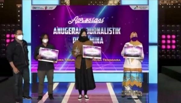 Wartawan iNews.id Berhasil Sabet Juara 1 Anugerah Jurnalistik Pertamina Wilayah Jatimbalinus