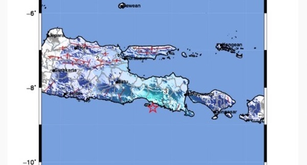 Gempa Jember Berpusat di Samudera Hindia, Jenis Dangkal Akibat Patahan Batuan