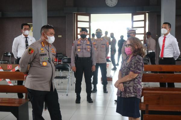 Jelang Operasi Lilin Candi, Kapolresta Banyumas Meninjau Gereja Prioritas